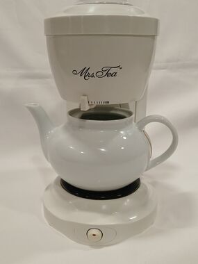 Mrs Tea by Mr Coffee 6-Cup Automatic Hot Tea Maker Ceramic Pot w/ Lid Works EUC